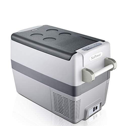 Setpower AJ40 42 Quarts Portable Freezer Fridge 12V Cooler, 0℉-50℉, DC 12/24V, AC 110-240V, Car Fridge Compact Refrigerator, for Truck, Van, RV Road Trip, Outdoor, Camping, Picnic, BBQ, Patio