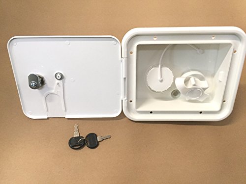 Valterra White Gravity/City Water Hatch Fill Dish Lock Keys RV Trailer