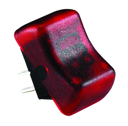 JR Products 12045 Red Illuminated On-Off Switch