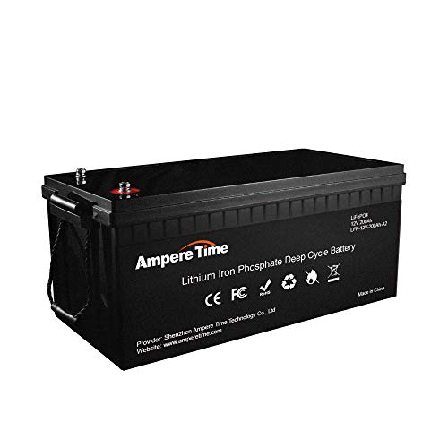 12V 200Ah Lithium Iron LiFePO4 Deep Cycle Battery, Built-in 100A BMS, 2000+ Cycles, 280amp Max, Perfect for RV, Solar, Marine, Overland, Off-Grid Application;