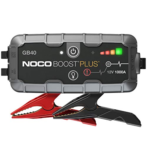 NOCO Boost Plus GB40 1000 Amp 12-Volt UltraSafe Portable Lithium Jump Starter Box, Car Battery Booster Pack, And Heavy Duty Jumper Cables For Up To 6-Liter Gasoline And 3-Liter Diesel Engines