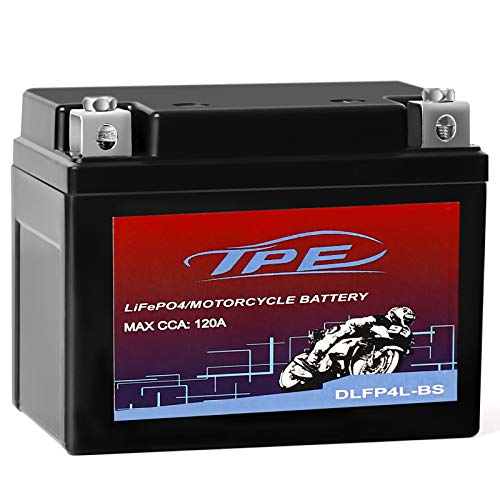 TPE Lithium Motorcycle Scooter Battery LiFePO4 Engine Start Battery 12.8V 2AH 120 CCA with BMS (Smart Battery Management System) 2500-8000 Life Cycles (2AH)