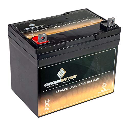 Deep Cycle SLA Replacement Battery 12V 35AH AGM Battery- Replaces Husqvarna YTH2448 Lawn Tractor Battery- Chrome Battery