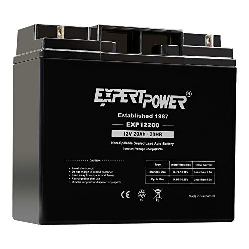 ExpertPower 12 Volt 20 Ah EXP12200 Rechargeable SLA Battery