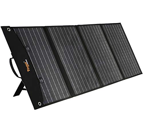 Togo Power 120W Portable Foldable Solar Panel Charger for Baldr/Jackery/GoalZero/Paxcess Power Station Generator with Dual USB Ports & 18V DC Output for RV Boat Laptop Tablet iPhone iPad Camera Lamp